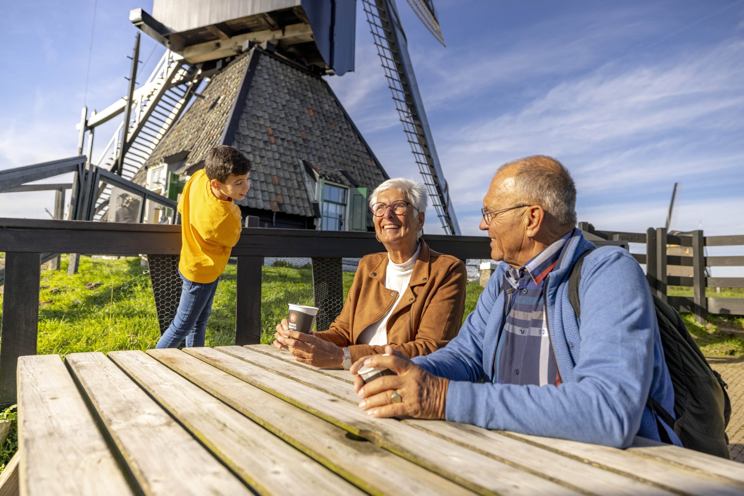 Pauze bij Museummolen Blokweer Kinderdijk